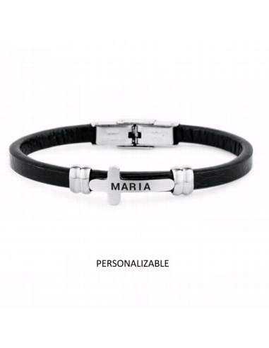 9111538  *  Pulsera Acero-Piel.Chapa...