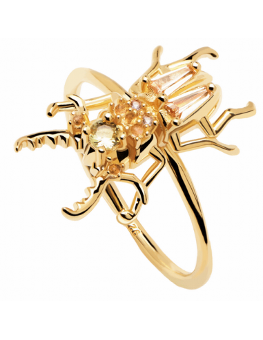 Anillo Plata Baño Oro PD Paola...