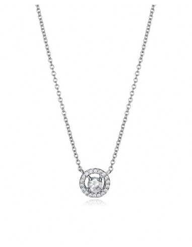 Collar de plata de ley con circonitas montadas en chatón de Joyería Canal.