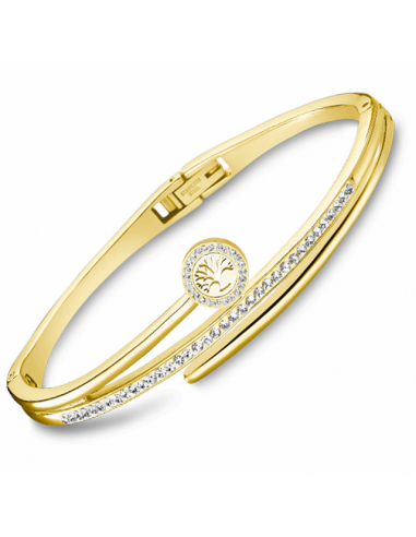 Brazalete Acero Ip Dorado Arbol de la...