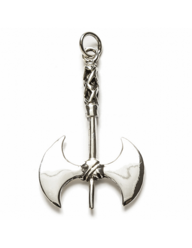 Colgante Plata. Hacha Doble Filo....