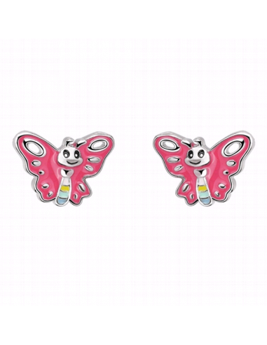 Pendientes de Niña. Plata. Mariposa...