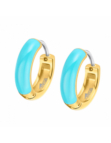 Pendientes Acero IP Dorado Lotus...