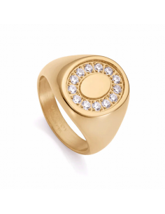 Anillo Acero Ip Dorado...