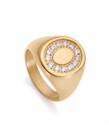 Anillo Acero Ip Dorado Viceroy...