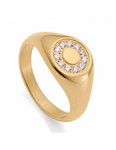 Anillo Acero Ip Dorado...
