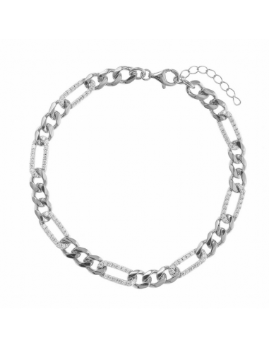 136P0221  Pulsera Plata Rodiada...
