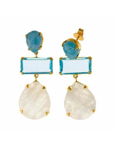 Pendientes Plata Chapada Oro. Hidro...