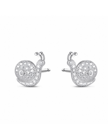 Pendientes Plata Rodiada. Caracoles...