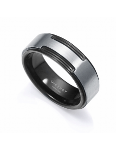 Anillo Hombre Acero y...