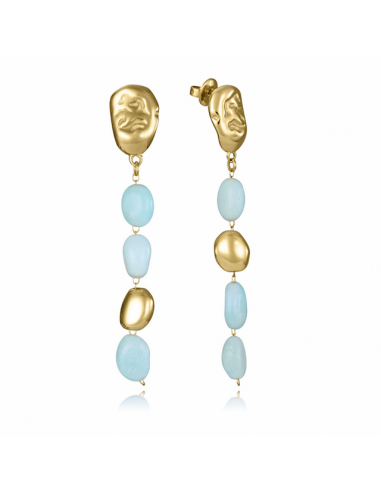 14163E01016   Pendientes Acero IP Oro...