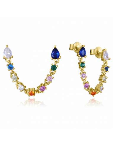 Pendientes Plata Chapada Oro Viceroy...