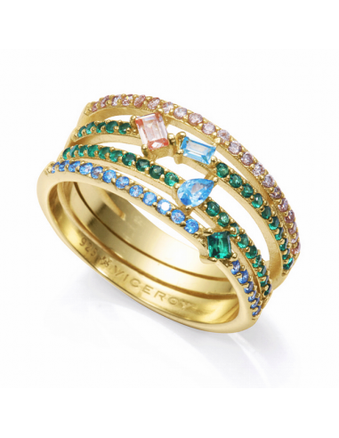Anillo Viceroy Jewells Plata Chapada...
