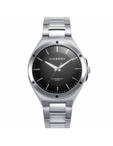 Reloj de hombre en acero con esfera negra de Joyería Canal.