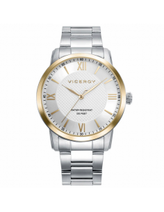 Reloj Hombre Acero Bicolor...