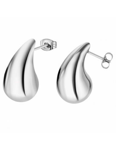 Pendientes de acero con diseño en forma de gota de Joyería Canal.