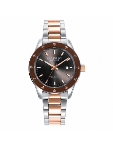Reloj Mujer Acero Bicolor Cobre...