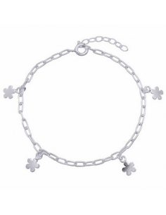 Pulsera de plata rodiada....