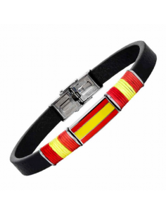 Pulsera Acero y Piel. Para...