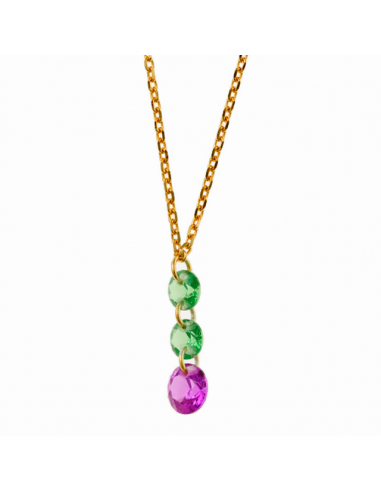 136C0377  Collar Plata Chapada Dorada...