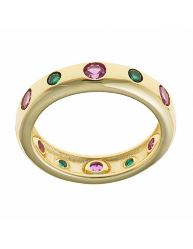 211S0225  Anillo Plata Chapada Dorada...