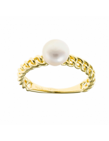 272S0011  Anillo Plata Chapada Dorada...