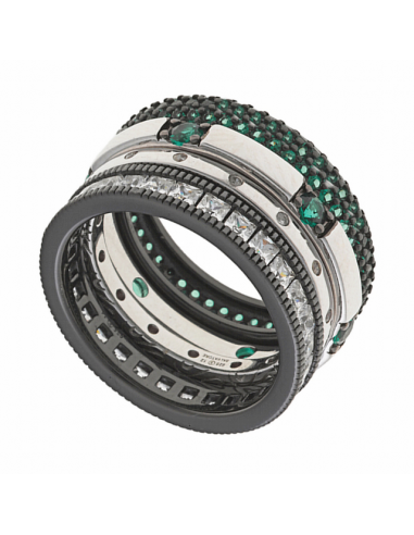 211S0199   Anillo Plata Rodiada y...