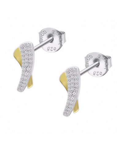 LP3845-4/2 Pendientes Plata Bicolor...