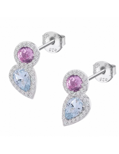 LP3841-4/1 Pendientes Plata Lotus...