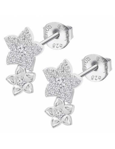 LP3836-4/1 Pendientes Plata Lotus...