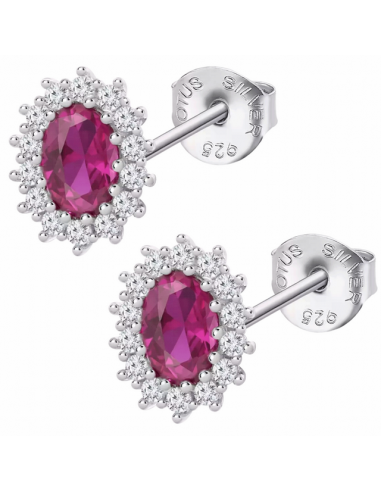 LP3459-4/4   Pendientes Plata Lotus...