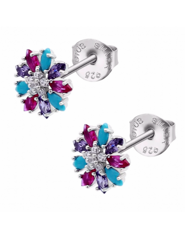 LP3560-4/2   Pendientes Plata Lotus...