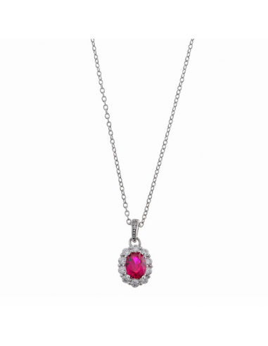 136C0401 Collar Plata Baño Rodio...