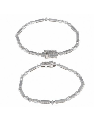 136P0228   Pulsera Plata Rodiada...