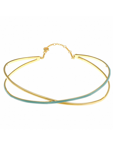 151CM002 Collar Chocker Metal Chapado...