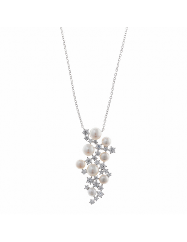 272C0034 Collar Plata Baño Rodio....