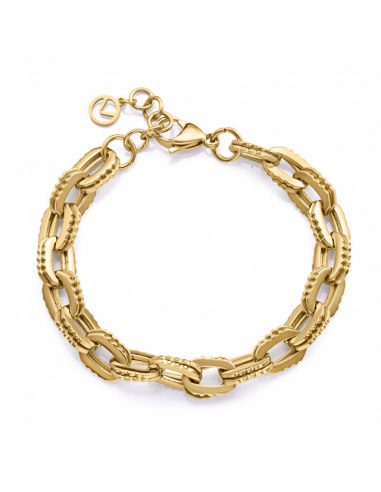 14287P01012   Pulsera Acero Ip Dorado...