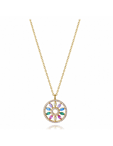 13238C100-39   Collar Plata Baño Oro...