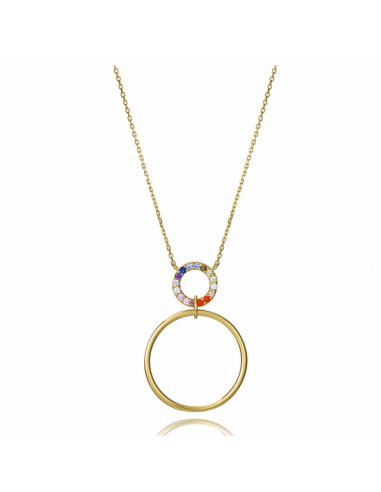 13242C100-39   Collar Plata Baño Oro...