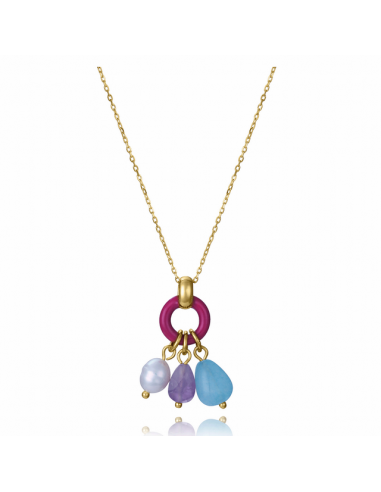 13245C100-99   Collar Plata Baño Oro...