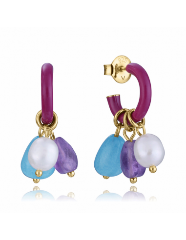 13245E100-99   Pendientes Plata Baño...