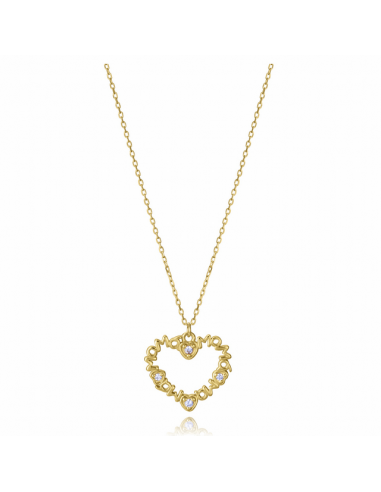 13248C100-30   Collar Plata Baño Oro...