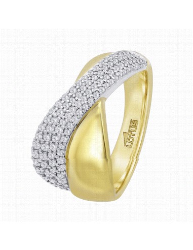 LP3845-3/2   Anillo Plata Bicolor...