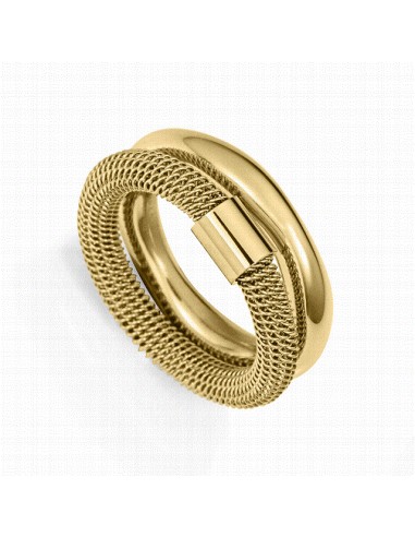 14345A   Anillo Acero Ip Dorado...