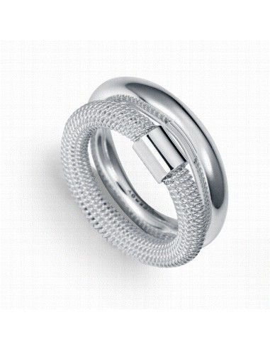 14346A   Anillo Acero Chapado Plata...