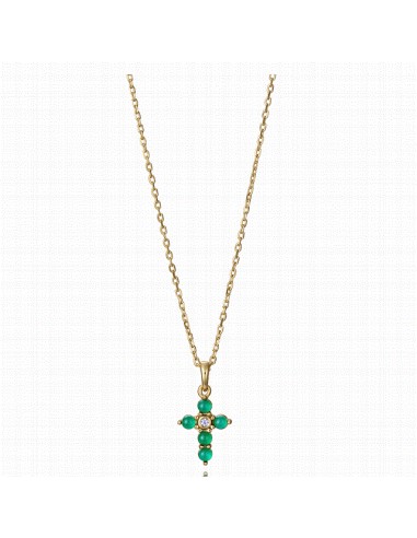 2361C100-42   Collar Plata Baño Oro...