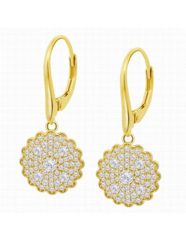 LP3886-4/2   Pendientes Plata Chapado...