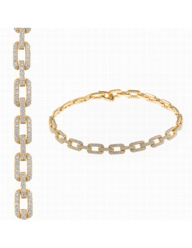136P0224   Pulsera Plata Chapada...
