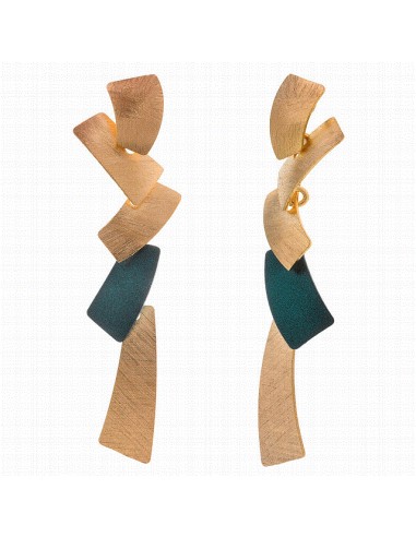 203A0374   Pendientes Plata Chapada...