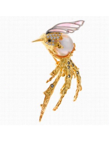 265B0011   Broche Plata Chapada...